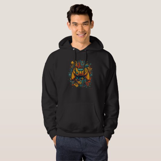 Futuristic Game Controller The Ultimate HD AI Gami Hoodie (Voorkant volledig)