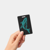 Futuristic Geometric Whale Badge (Handheld)