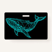 Futuristic Geometric Whale Badge (Voorkant)
