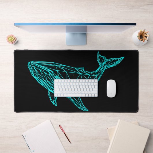 Futuristic Geometric Whale Desk Mat (Kantoor 1)