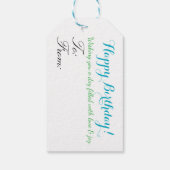 Futuristic Geometric Whale Gift Tags Cadeaulabel (Achterkant)