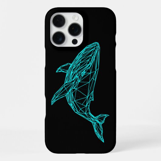 Futuristic Geometric Whale iPhone 16 Pro Max Case iPhone Hoesje (Achterkant)