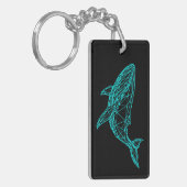 Futuristic Geometric Whale Keychain (Voorkant Links)