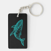 Futuristic Geometric Whale Keychain (achterkant)