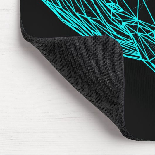 Futuristic Geometric Whale Mouse Pad Muismat (Hoek)