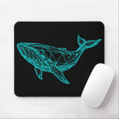 Futuristic Geometric Whale Mouse Pad Muismat (Met muis)