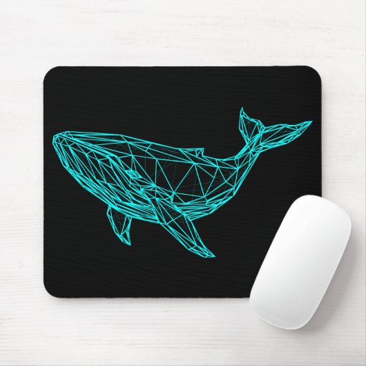 Futuristic Geometric Whale Mouse Pad Muismat (Met muis)