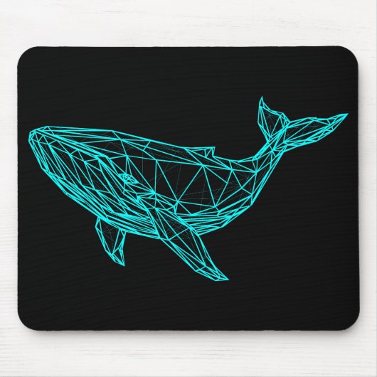 Futuristic Geometric Whale Mouse Pad Muismat (Voorkant)