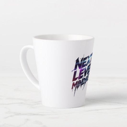 Futuristic Glitch Typography for Success Latte Mok (Linkerhoek)