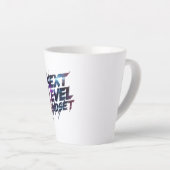 Futuristic Glitch Typography for Success Latte Mok (Rechterhoek)