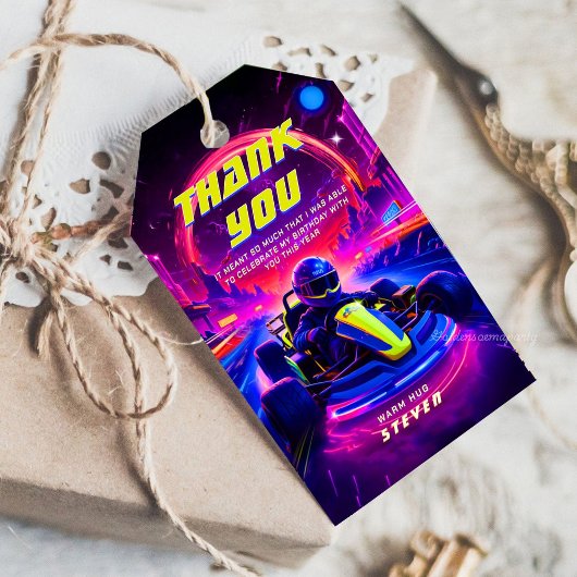Futuristic Go-Kart Racing Birthday Party Cadeaulabel