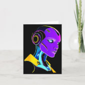 Futuristic Graphic Design Robot 1  Kaart (Voorkant)
