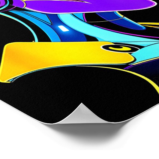 Futuristic Graphic Design Robot 1 Poster (Hoek)