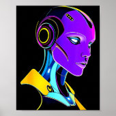 Futuristic Graphic Design Robot 1 Poster (Voorkant)