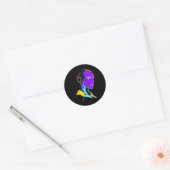 Futuristic Graphic Design Robot 1 Ronde Sticker (Envelop)
