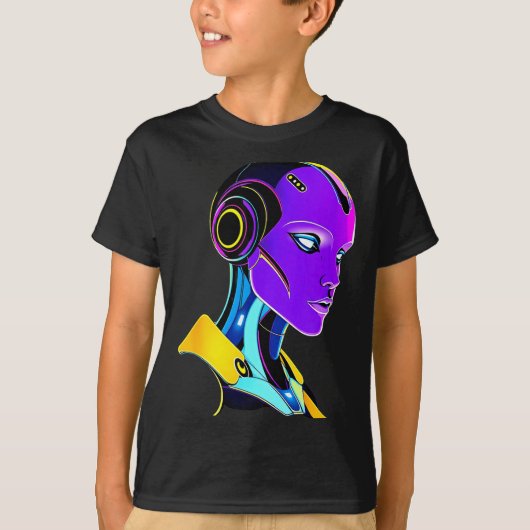 Futuristic Graphic Design Robot 1  T-shirt (Voorkant)