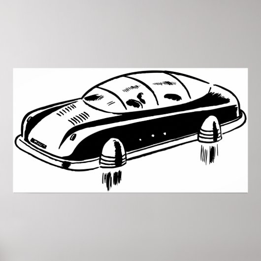 Futuristic Hover Car Poster (Voorkant)