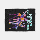 Futuristic K-Pop Style Cyberpunk Girl Group    Fleece Deken (Voorkant (Horizontaal))