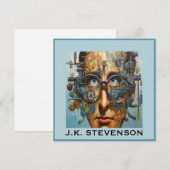 FUTURISTIC kleine bord, briefpapier, uitnodiging (Voorkant / Achterkant)