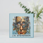 FUTURISTIC kleine bord, briefpapier, uitnodiging (Staand voorkant)