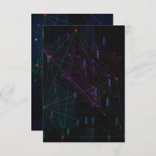 Futuristic Legale Uitnodiging van het Netwerk van (Voorkant / Achterkant)