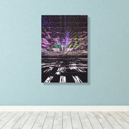 Futuristic Lights Canvas Afdruk (Insitu (Houten vloer))