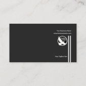 Futuristic Lines Elegant Black CEO Founder Visitekaartje (Achterkant)