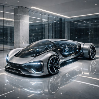 Futuristic Luxury Supercar Design Print Kaart