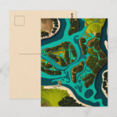 Futuristic Marshlands Briefkaart (Voorkant / Achterkant)