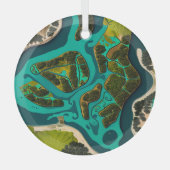 Futuristic Marshlands Glas Ornament (Voorkant)