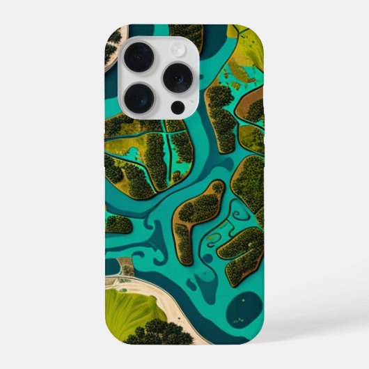 Futuristic Marshlands iPhone Hoesje (Achterkant)