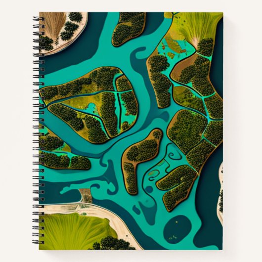 Futuristic Marshlands Notitieboek (Voorkant)