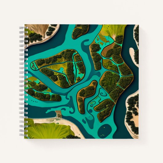 Futuristic Marshlands Notitieboek (Voorkant)