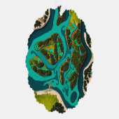 Futuristic Marshlands Ornament Kaart (Rechts)