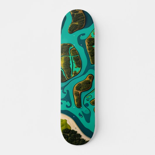 Futuristic Marshlands Persoonlijk Skateboard (Voorkant)