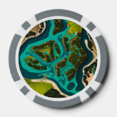 Futuristic Marshlands Poker Chips (Achterkant)