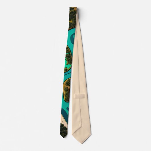 Futuristic Marshlands Stropdas (Achterkant)