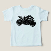 Futuristic Motorcycle Black White Vector  (Design voorkant)