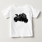 Futuristic Motorcycle Black White Vector  (Voorkant)