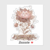 Futuristic Neon Blossom Vinyl Sticker (Vel)