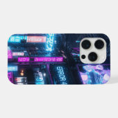 Futuristic Neon Cyberpunk Glitch Anime Case iPhone Hoesje (Achterkant horizontaal)