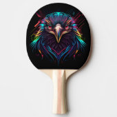 Futuristic Neon Eagle Artistic Ping Pong Paddle Tafeltennisbatje (Voorkant)