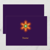 Futuristic Neon Glow Flower Graphic Bedankkaart (Voorkant / Achterkant)