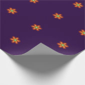 Futuristic Neon Glow Flower Graphic Cadeaupapier (Hoek)