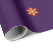 Futuristic Neon Glow Flower Graphic Cadeaupapier (Rol Hoek)