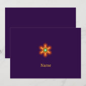 Futuristic Neon Glow Flower Graphic Kaart (Voorkant / Achterkant)