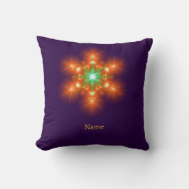 Futuristic Neon Glow Flower Graphic Kussen