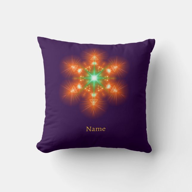 Futuristic Neon Glow Flower Graphic Kussen (Voorkant)