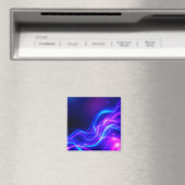 Futuristic Neon Liquid Waves - Electric Energy Flo Magneet (Insitu (Vaatwasser))