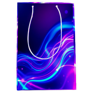 Futuristic Neon Liquid Waves - Electric Energy Flo Medium Cadeauzakje